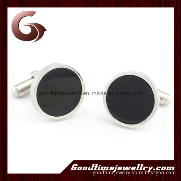 Round Stainless Steel Cufflinks for Men